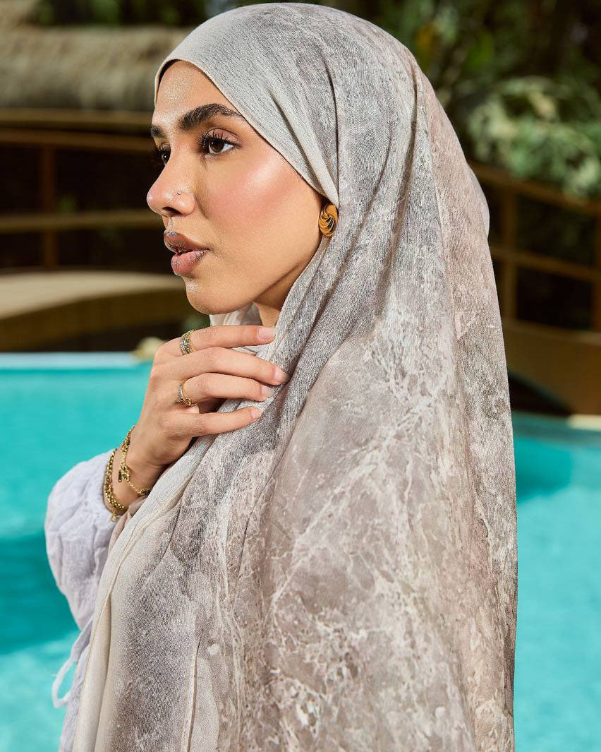 Printed Sponge Scarf Hina