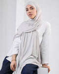 Crystal Bandana Hijab Light Grey