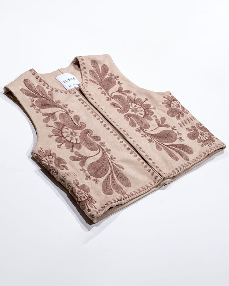 Short Embroidered Vest