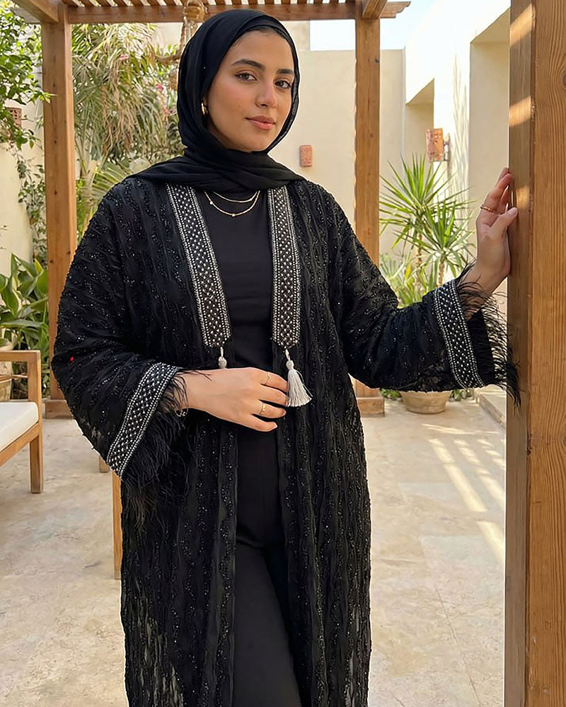 Midnight Chain Chiffon Kaftan