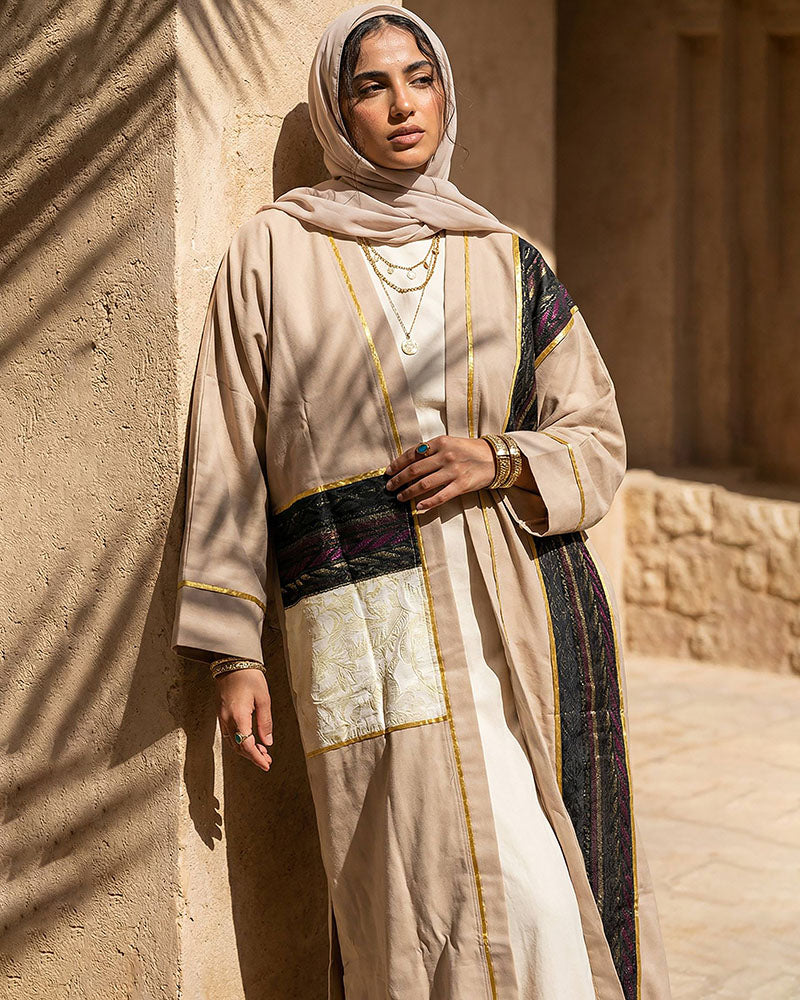 Desert Stripes Linen Kaftan