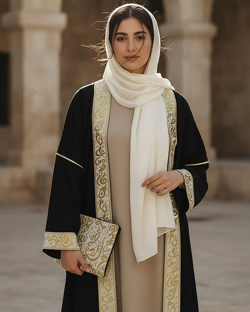 Heritage Script Linen Kaftan 26