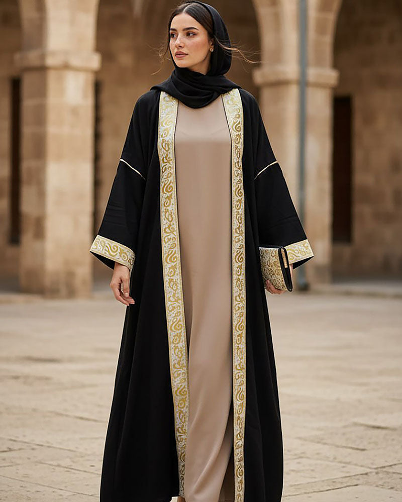 Heritage Script Linen Kaftan 26