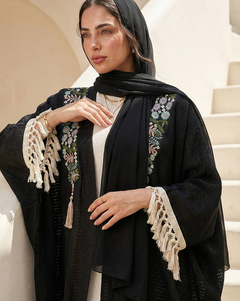 Bohemian Jacquard Linen Kaftan