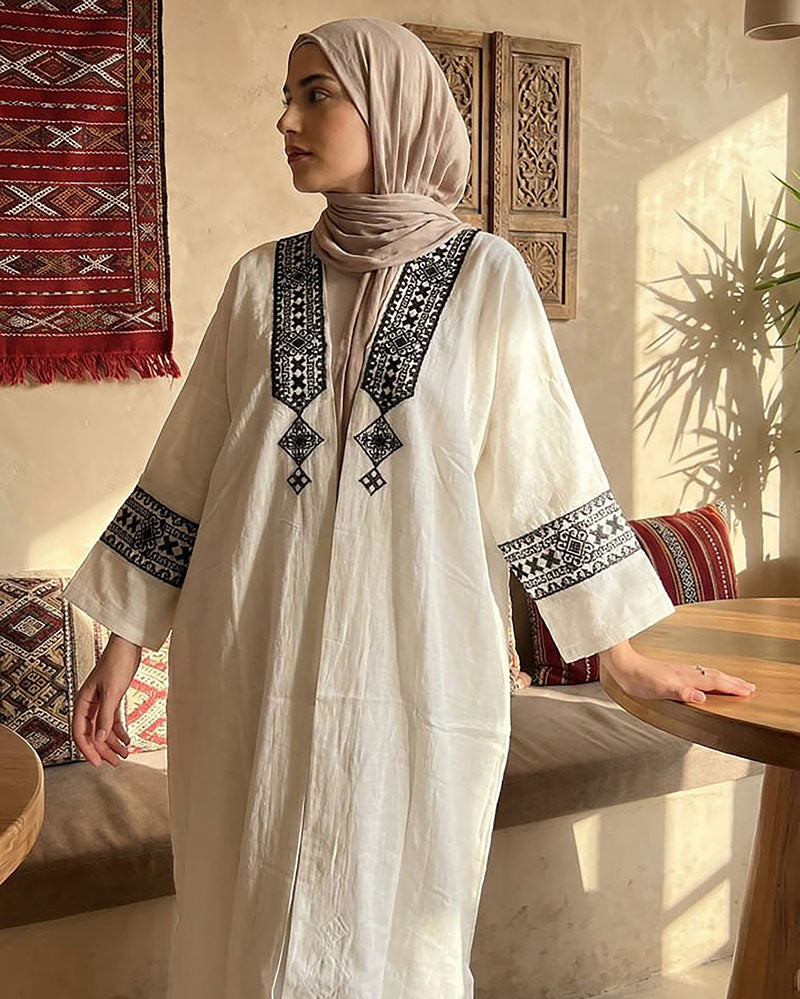 Nubian Heritage Linen Kaftan