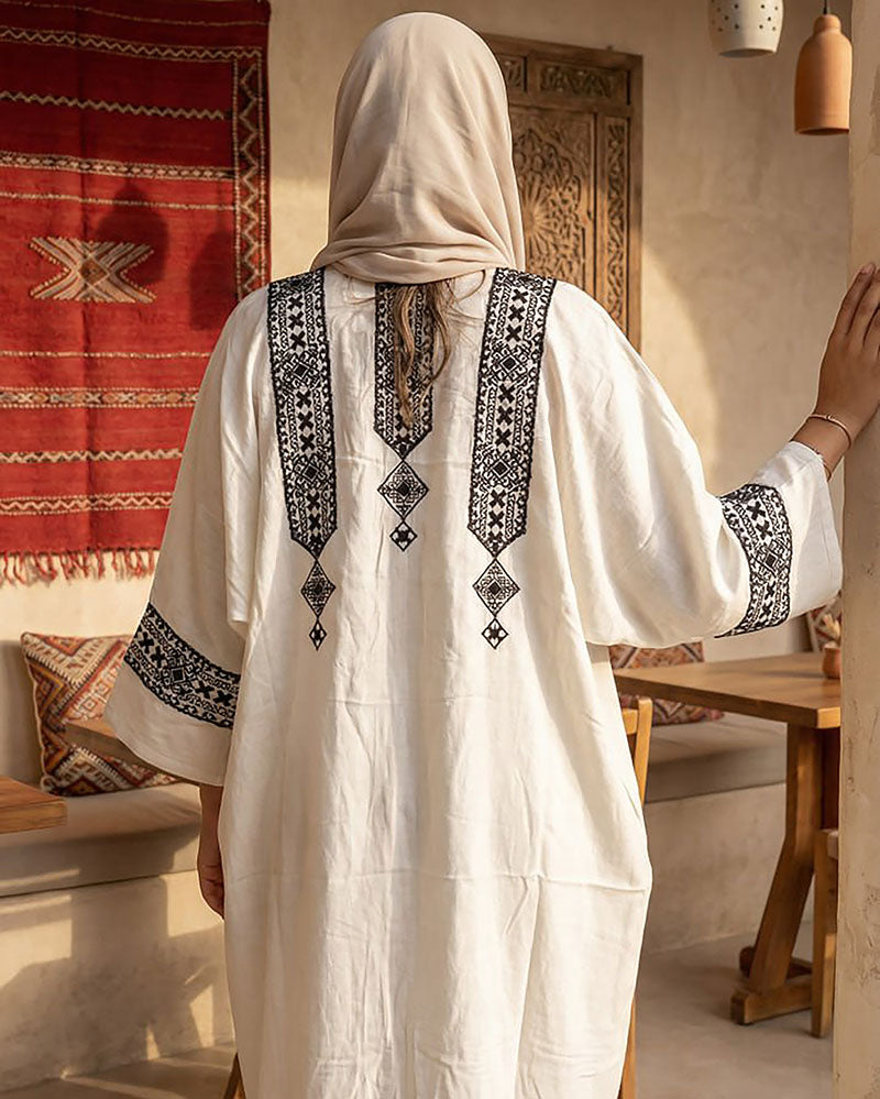 Nubian Heritage Linen Kaftan